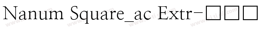 Nanum Square_ac Extr字体转换